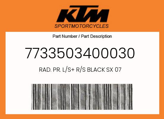 RAD. PR. L/S+ R/S BLACK SX 07 undefined