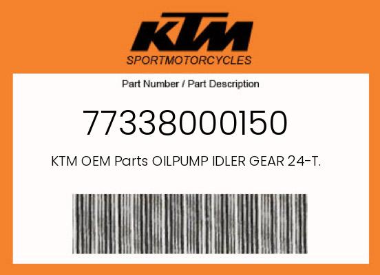 0 KTM OEM Part 77338000150