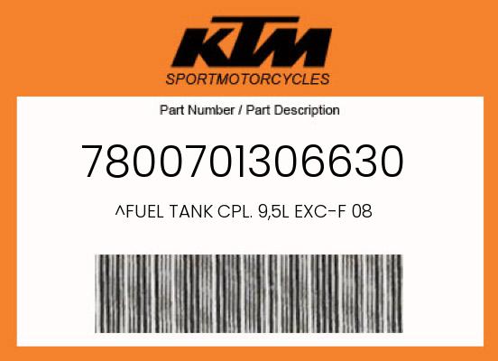 0 KTM OEM Part 7800701306630