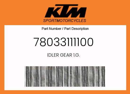 0 KTM OEM Part 78033111100