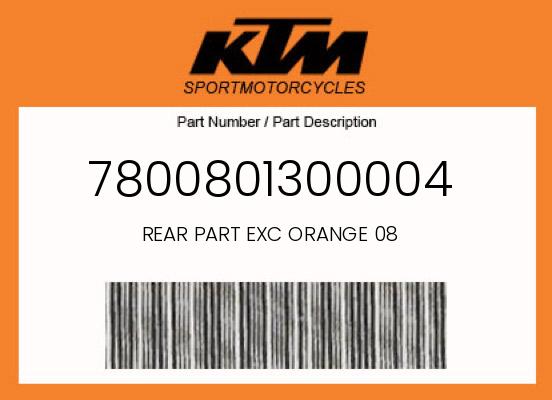 0 KTM OEM Part 7800801300004