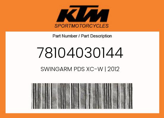 0 KTM OEM Part 78104030144