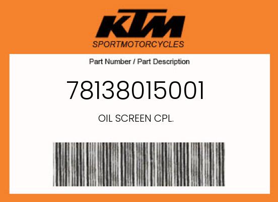2018 KTM OEM Part 78138015001