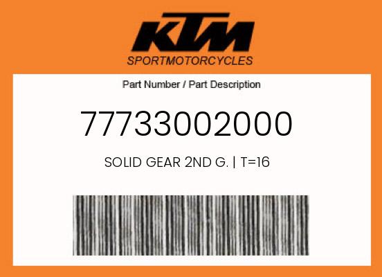 SOLID GEAR 2ND G. | T=16 undefined