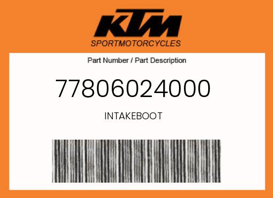 KTM OEM Intake Boot 2013-2015 250 SX-F/350 SX-F/250 XC-F/350 XC-F - 77806024000 undefined