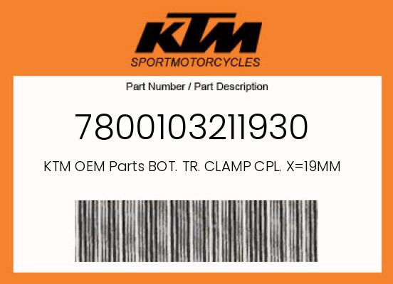 0 KTM OEM Part 7800103211930
