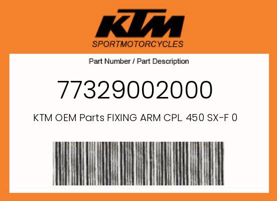 2009 KTM 450XCF OEM Part 77329002000