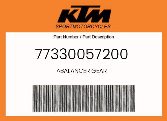0 KTM OEM Part 77330057200