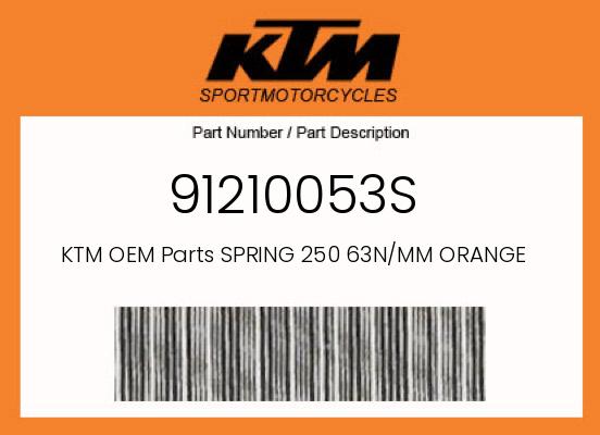 0 KTM OEM Part 91210053S