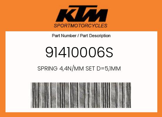 0 KTM OEM Part 91410006S