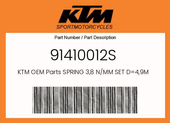 0 KTM OEM Part 91410012S