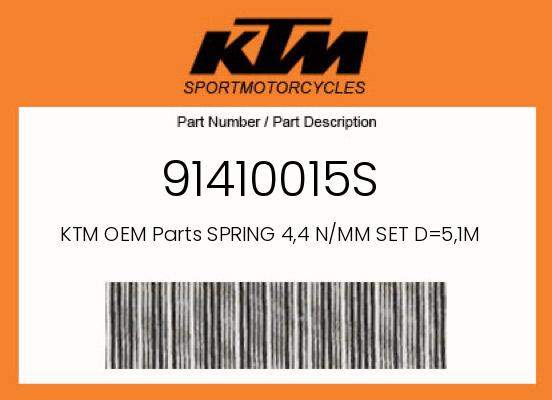 0 KTM OEM Part 91410015S