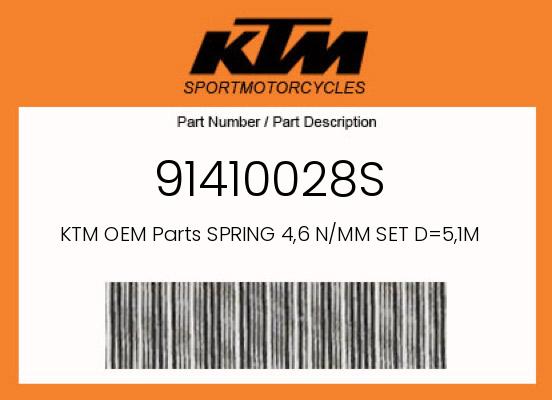 2013 KTM 450XCF OEM Part 91410028S