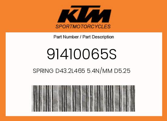 0 KTM OEM Part 91410065S
