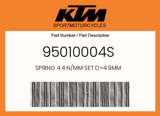 0 KTM OEM Part 95010004S