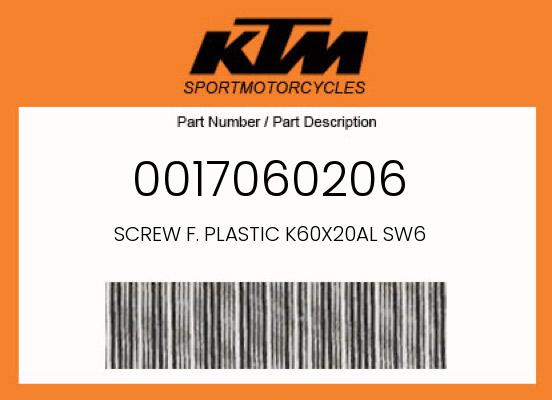 2018 KTM 450SXF OEM Part 0017060206