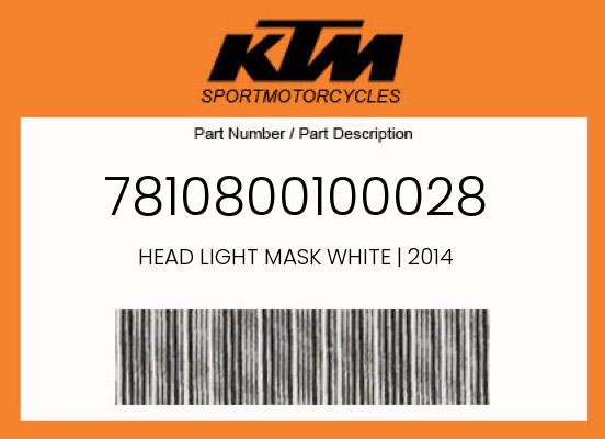 0 KTM OEM Part 7810800100028