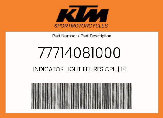 INDICATOR LIGHT EFI+RES CPL. | 14 undefined