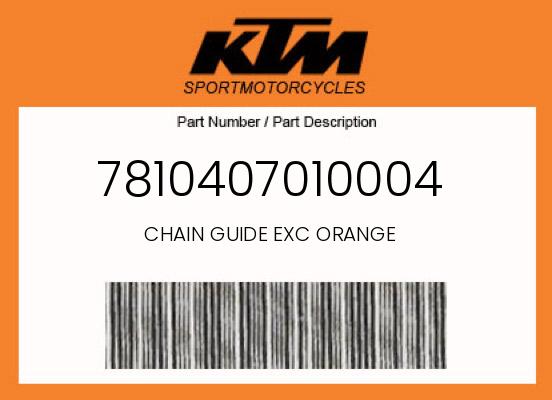 CHAIN GUIDE EXC ORANGE undefined