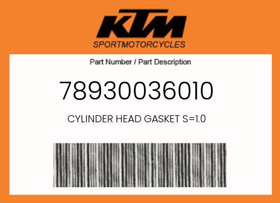 2014 KTM 500XCW OEM Part 78930036010