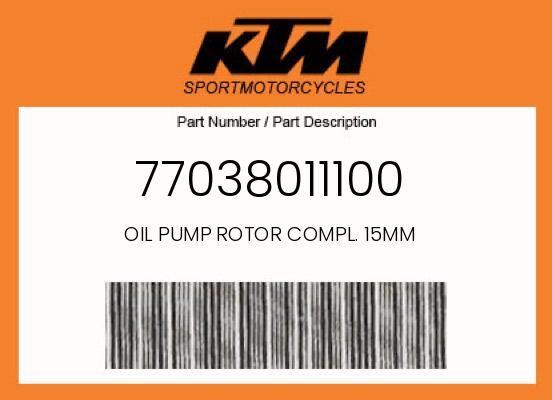 0 KTM OEM Part 77038011100