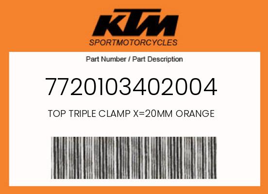 0 KTM OEM Part 7720103402004
