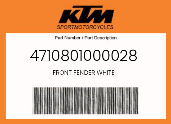 0 KTM OEM Part 4710801000028