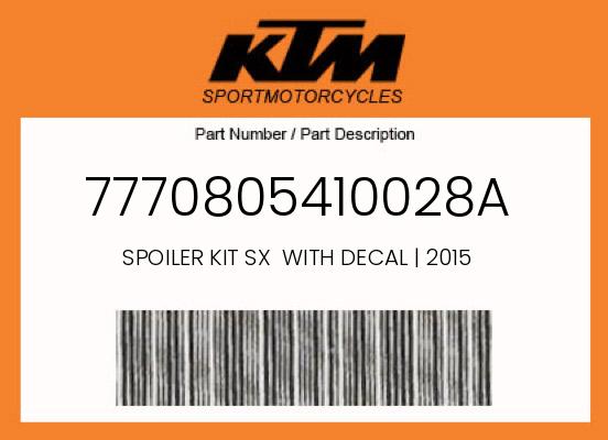 SPOILER KIT SX  WITH DECAL | 2015 undefined