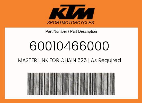 0 KTM OEM Part 60010466000
