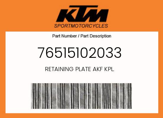 0 KTM OEM Part 76515102033