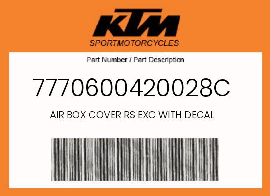 2016 KTM 500EXC OEM Part 7770600420028C