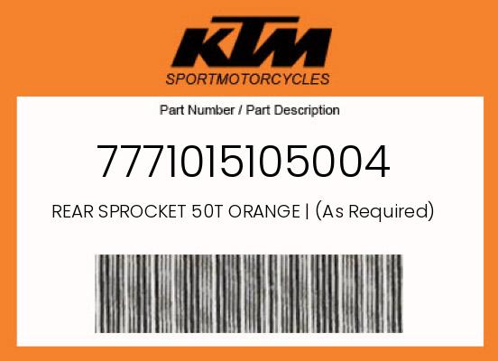 0 KTM OEM Part 7771015105004