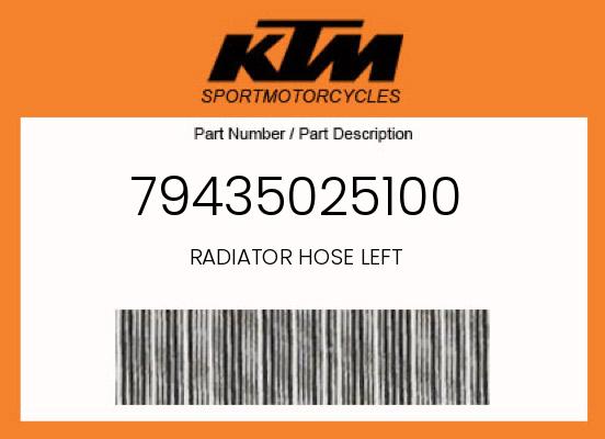 2018 KTM 450SXF OEM Part 79435025100