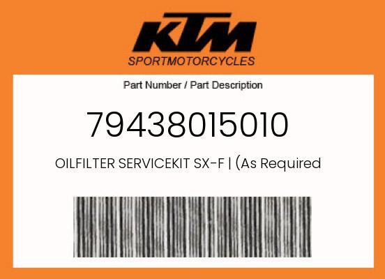2018 KTM OEM Part 79438015010