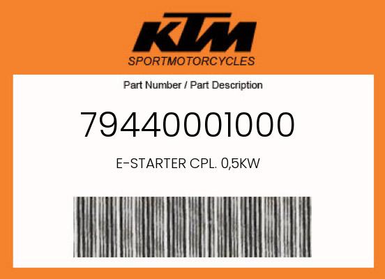 2018 KTM OEM Part 79440001000