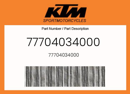 2022 KTM OEM Part 77704034000