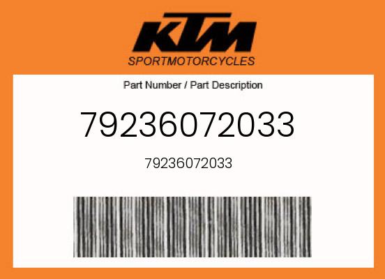 0 KTM OEM Part 79236072033