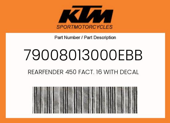 0 KTM OEM Part 79008013000EBB