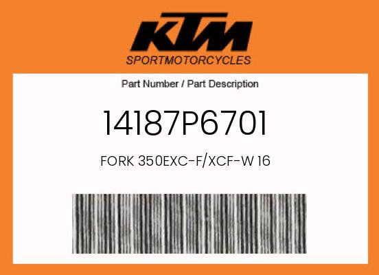 0 KTM OEM Part 14187P6701
