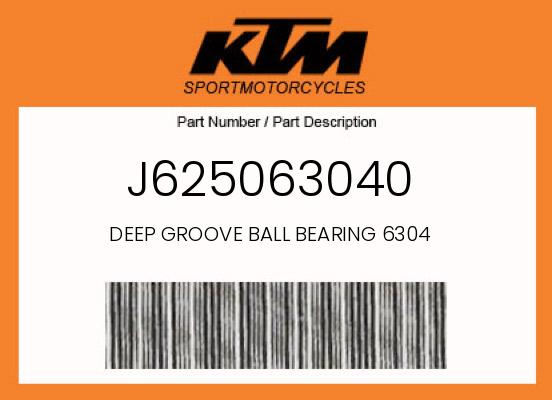 0 KTM OEM Part J625063040