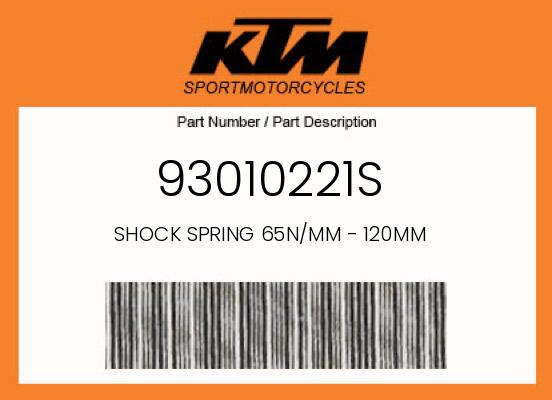 SHOCK SPRING 65N/MM - 120MM undefined