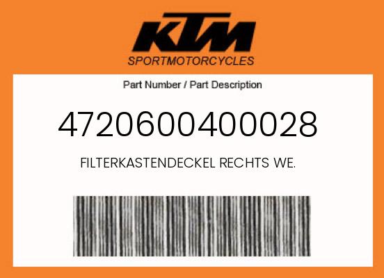 FILTERKASTENDECKEL RECHTS WE. undefined