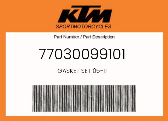 0 KTM OEM Part 77030099101