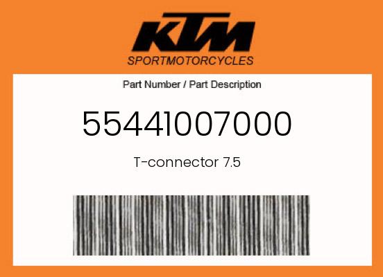 KTM OEM T-Connector 7.5 2018-2023 150 EXC/250 EXC/300 EXC - 55441007000 undefined