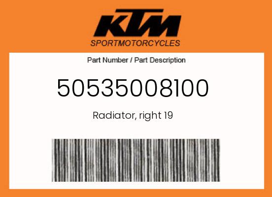 2023 KTM 250XCW OEM Part 50535008100
