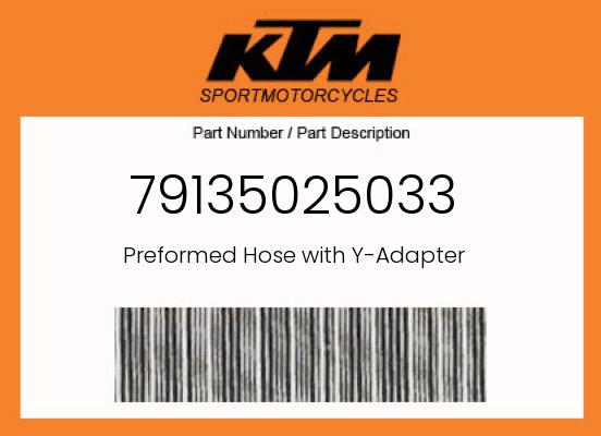 KTM OEM Preformed Hose with Y-Adapter 2019-2022 250 SX-F/350 SX-F/250 XC-F - 79135025033 undefined