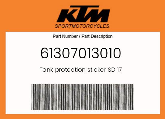 0 KTM OEM Part 61307013010