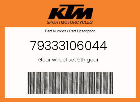 0 KTM OEM Part 79333106044