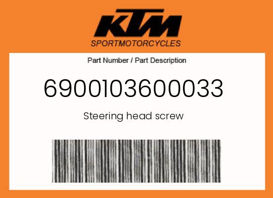 0 KTM OEM Part 6900103600033