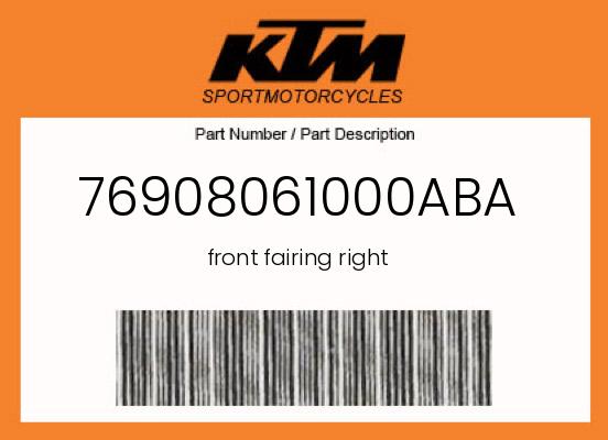 front fairing right undefined